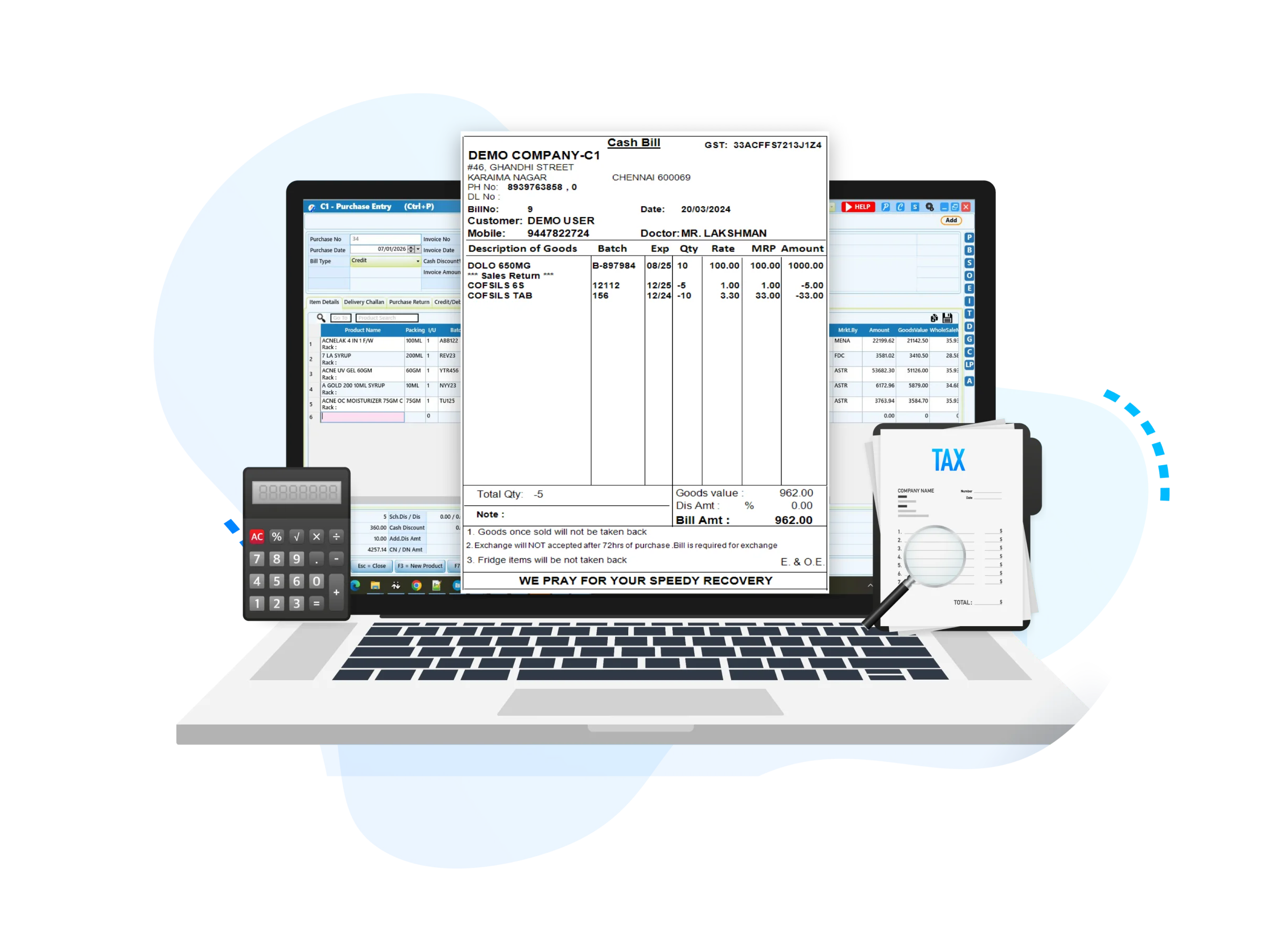 Billing software for GST billing and accounts management