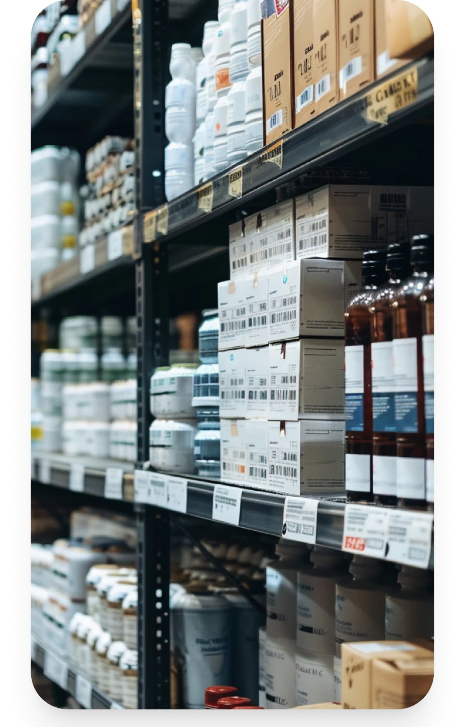 Pharma distribution shop rack image